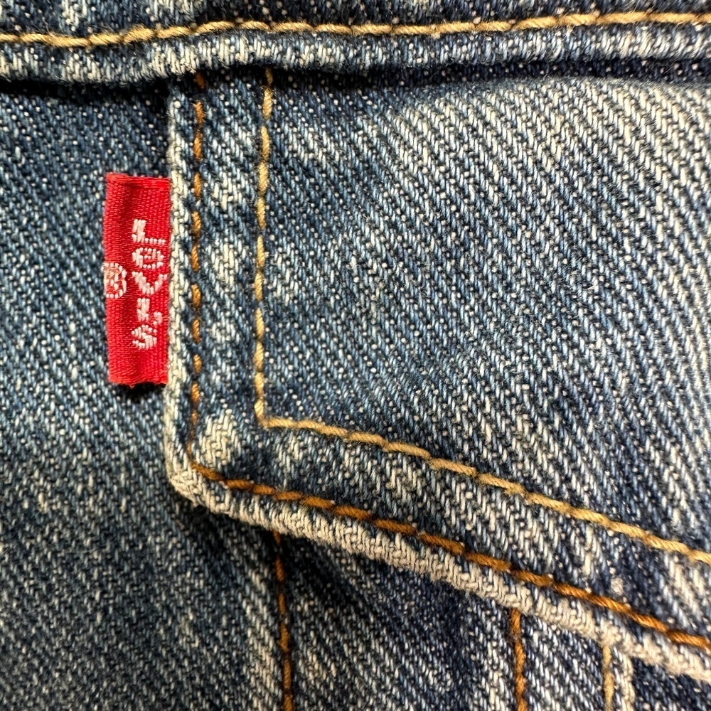 Levis Men Size 2XL 100% Cotton Denim Blue Jeans Standard Trucker Jacket - Picture 6 of 12